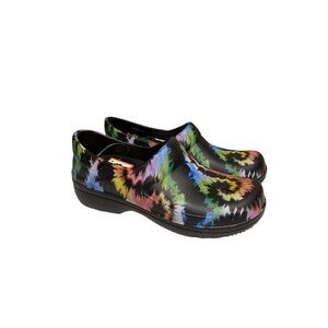 NEW! Crocs Neria Pro II Graphic Work Clog Shoes Tie Dye Black Non Slip Size 11